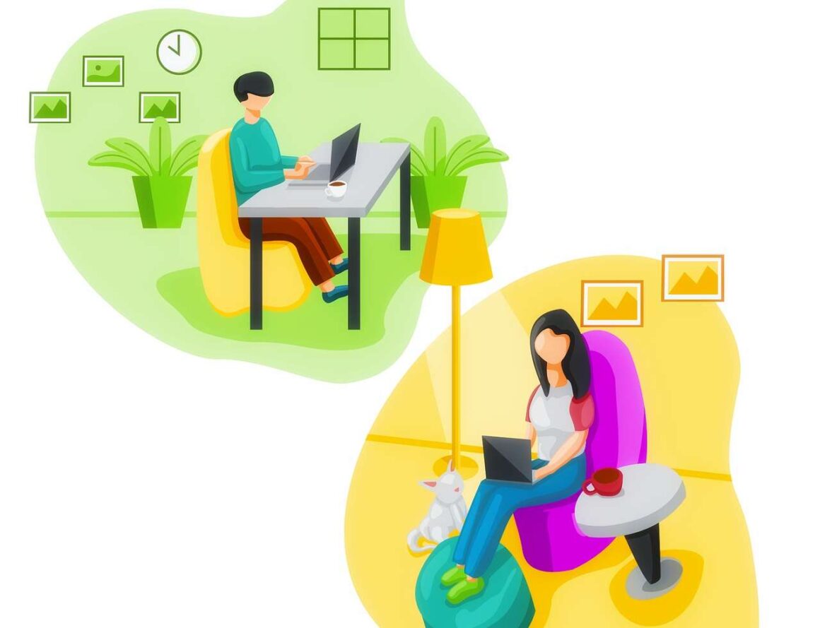 People using their laptops