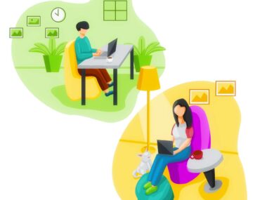 People using their laptops