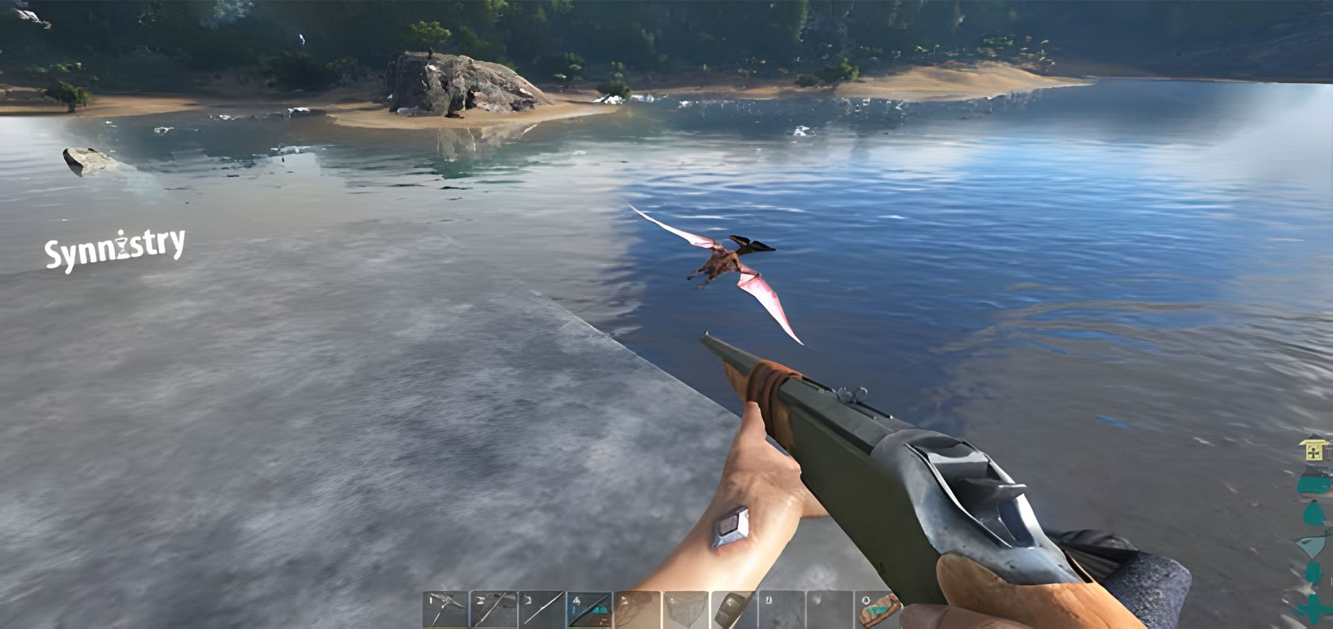 Good thing he warned me not to dart her over water!