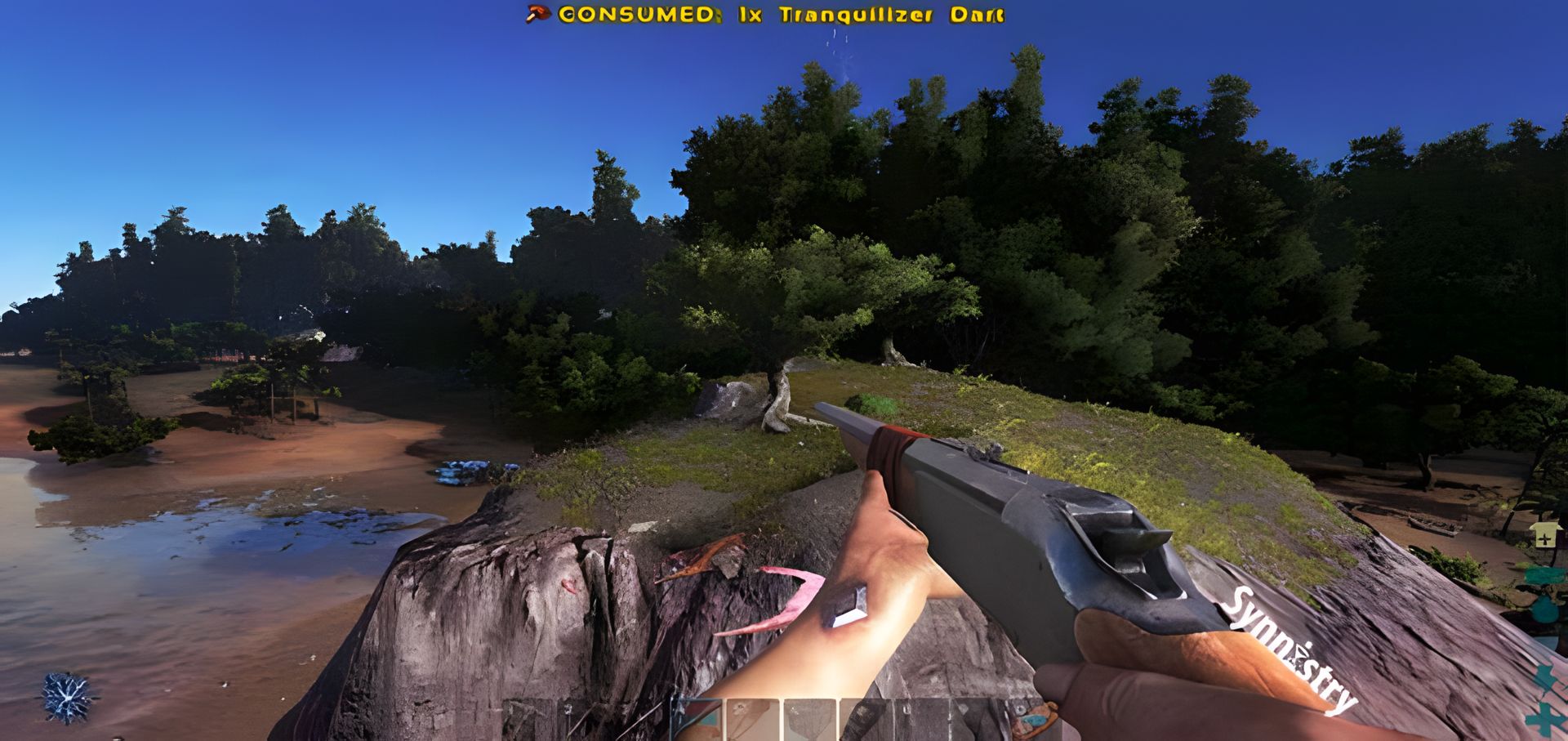 Do you see her mangled in the side of the cliff?