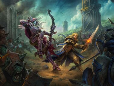 Anduin Wrynn and Sylvanas Windrunner from Battle for Azeroth