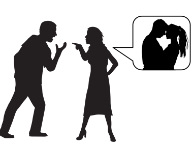 Arguing couple who work it out by communicating.