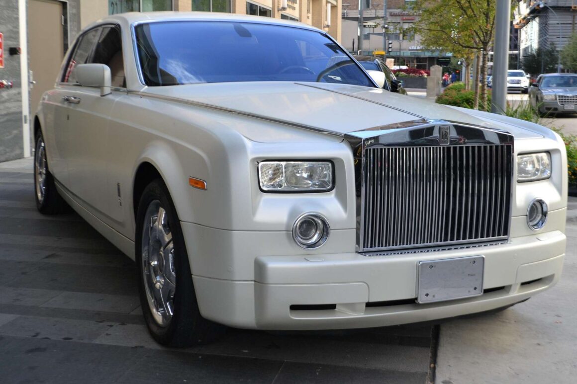 closeup of a rolls royce