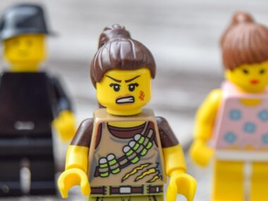 Angry people represented by Legos.