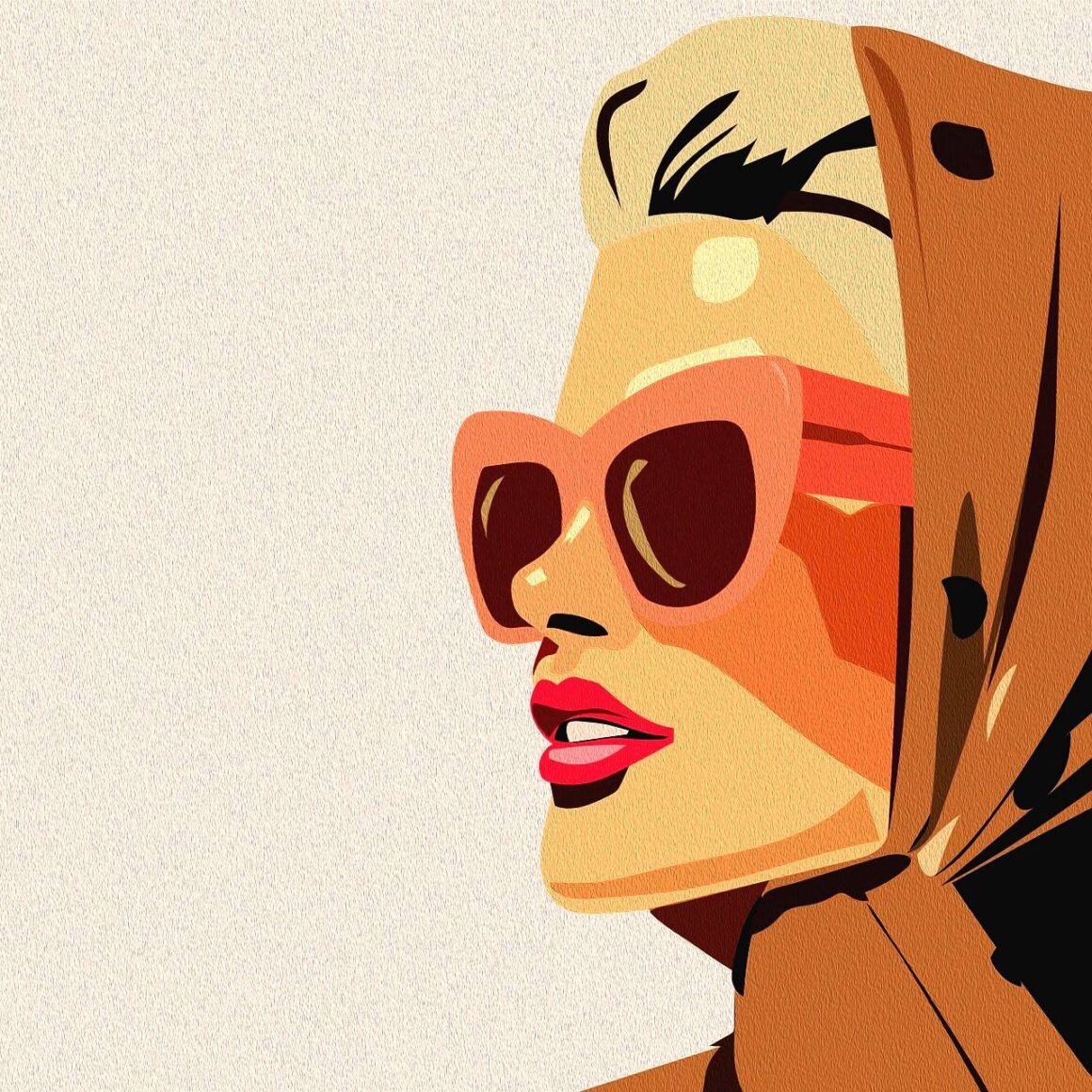 An illustration of a fashionable woman