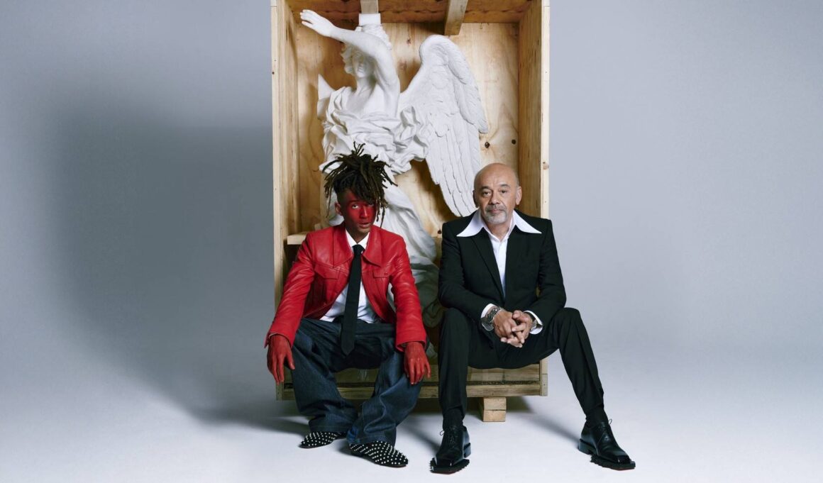 Jaden Smith with designer Christian Louboutin