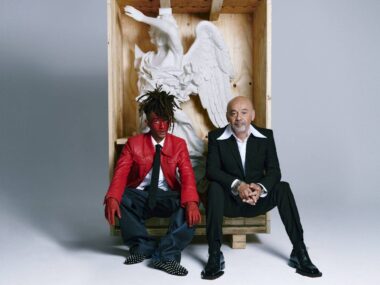 Jaden Smith with designer Christian Louboutin
