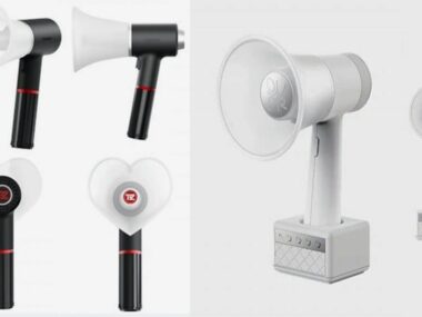 Comparing The Boyz (left) and QWER's (right) lightsticks