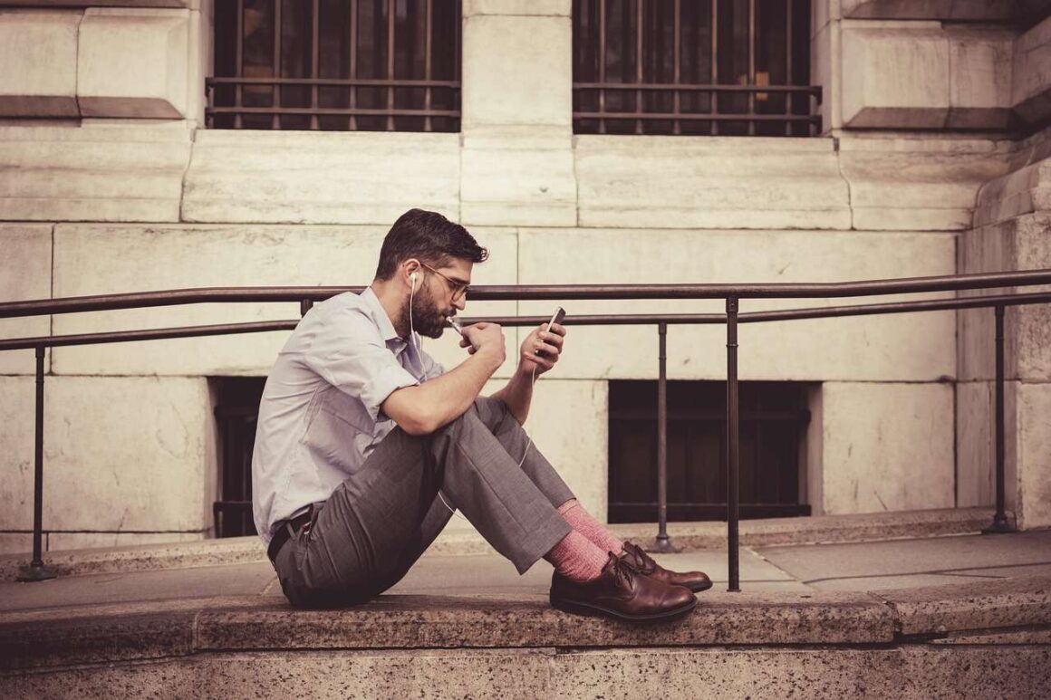 a man using his phone