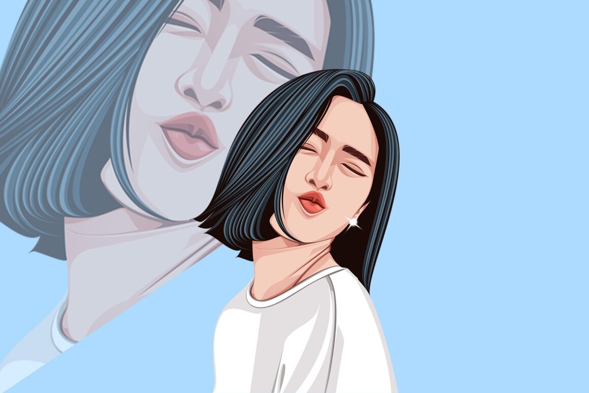 An Asian woman blowing a kiss.