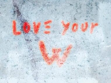 One of the promotional images for W Korea's Love Your W event.