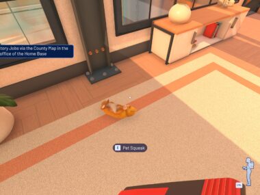 PowerWash Simulator 2. You can pet the cat Squeak.