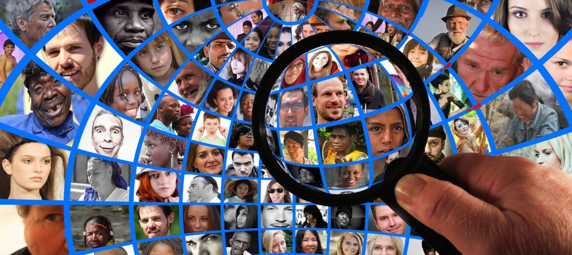 Magnifying glass hovering over the people's profile pictures