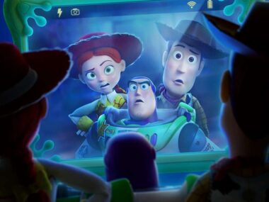 Woody, Jessie and Buzz Lightyear from Toy Story 5