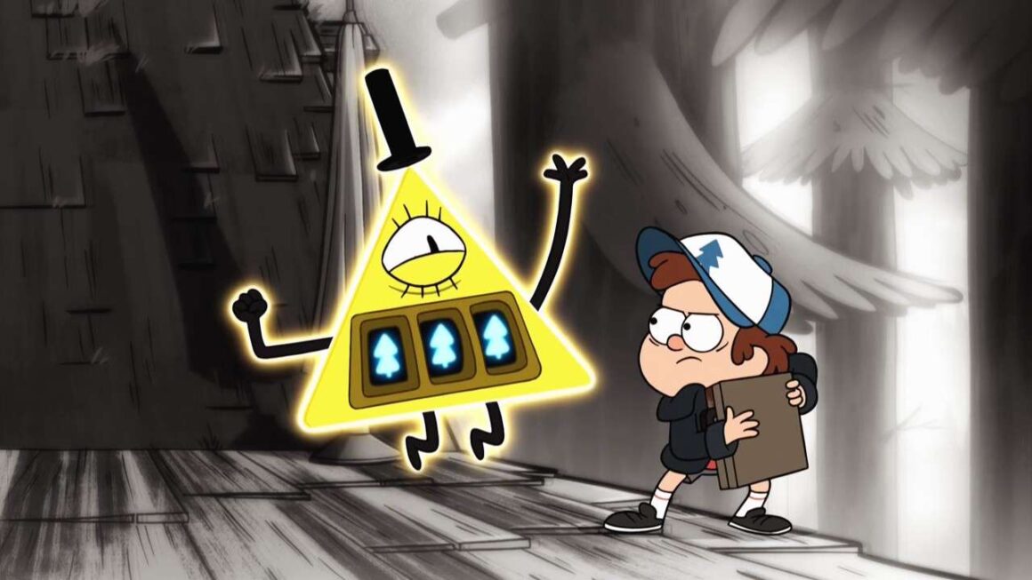 Bill Cipher and Dipper Pines from Gravity Falls