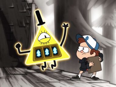 Bill Cipher and Dipper Pines from Gravity Falls