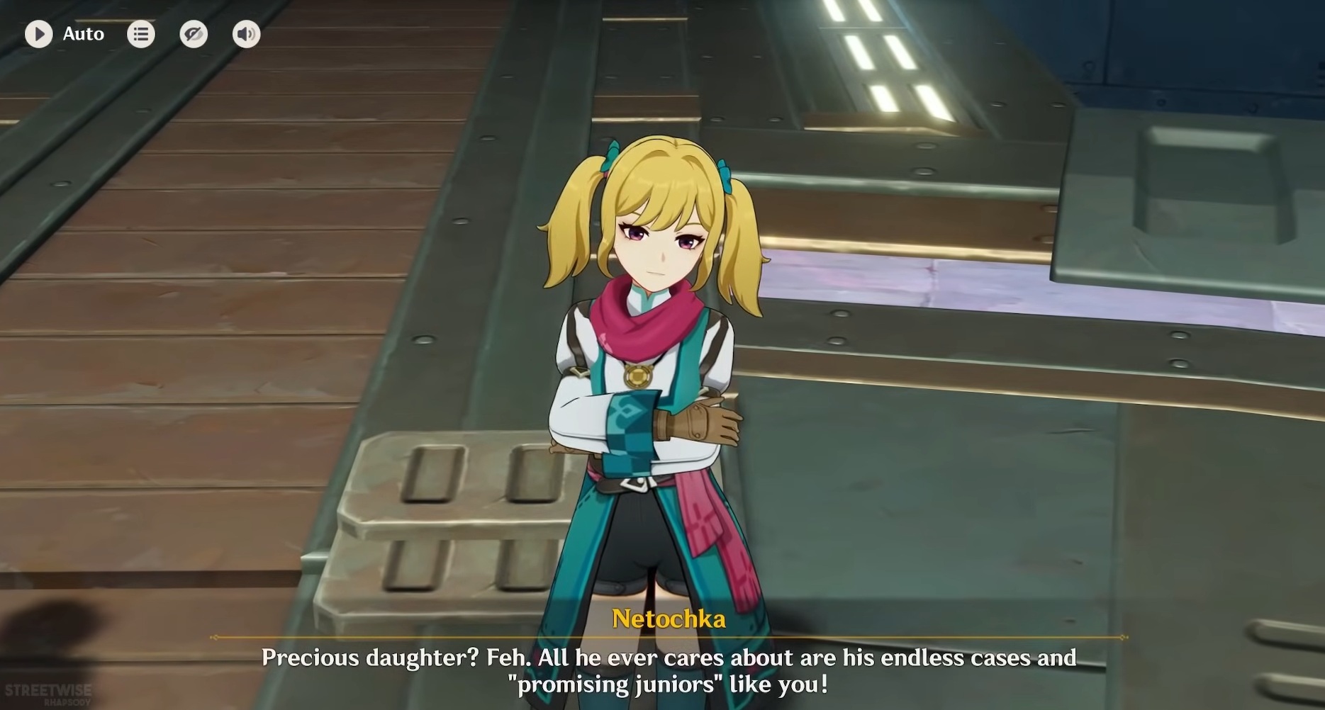 Netochka talking about her father Police Chief Stalanov