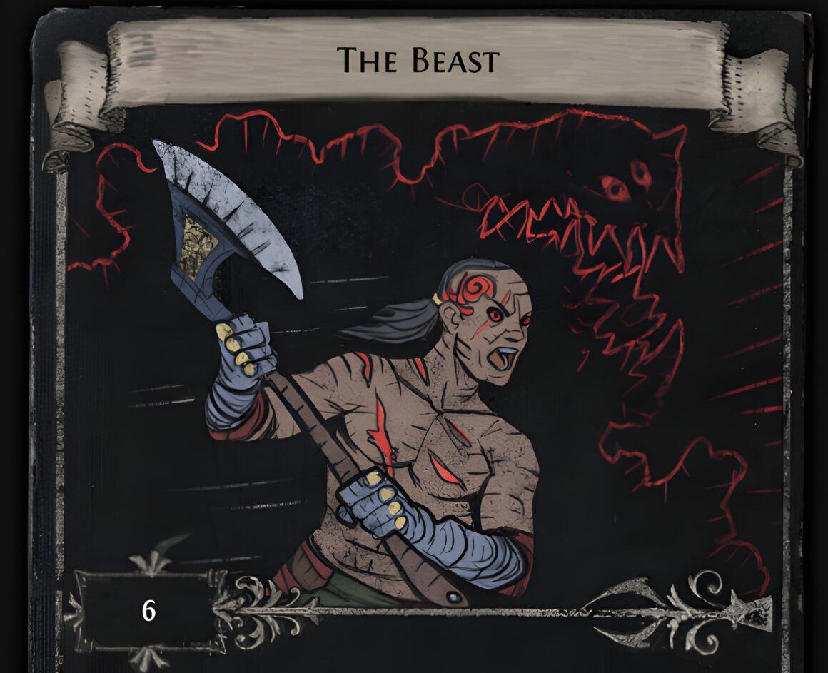 The Beast divination card in Path of Exile