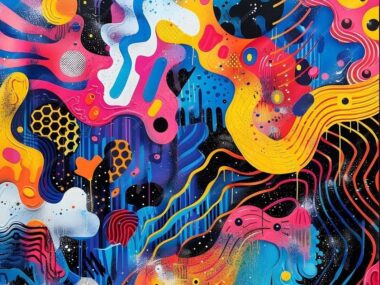 vibrant colorful abstract art