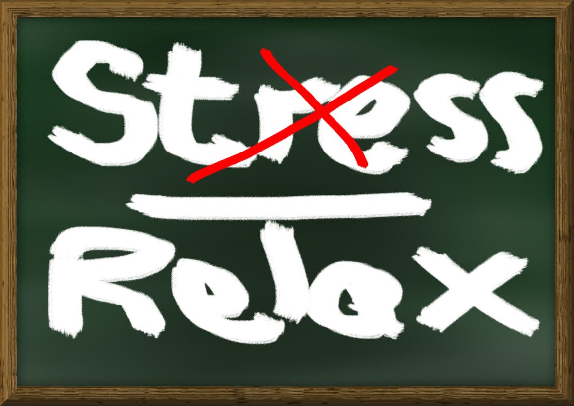 Words saying stress and relax