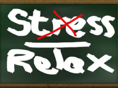 Words saying stress and relax