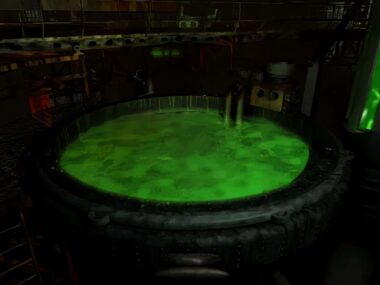 a vat of the Forced Evolutionary Virus (FEV) from the Fallout games