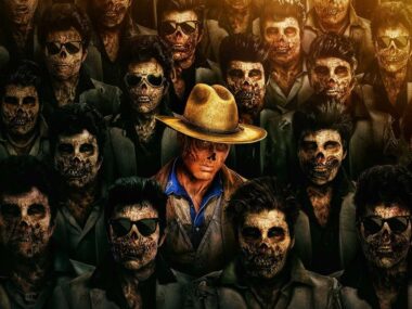 The Ghoul surrounded by ghoulified Kings in a Fallout poster