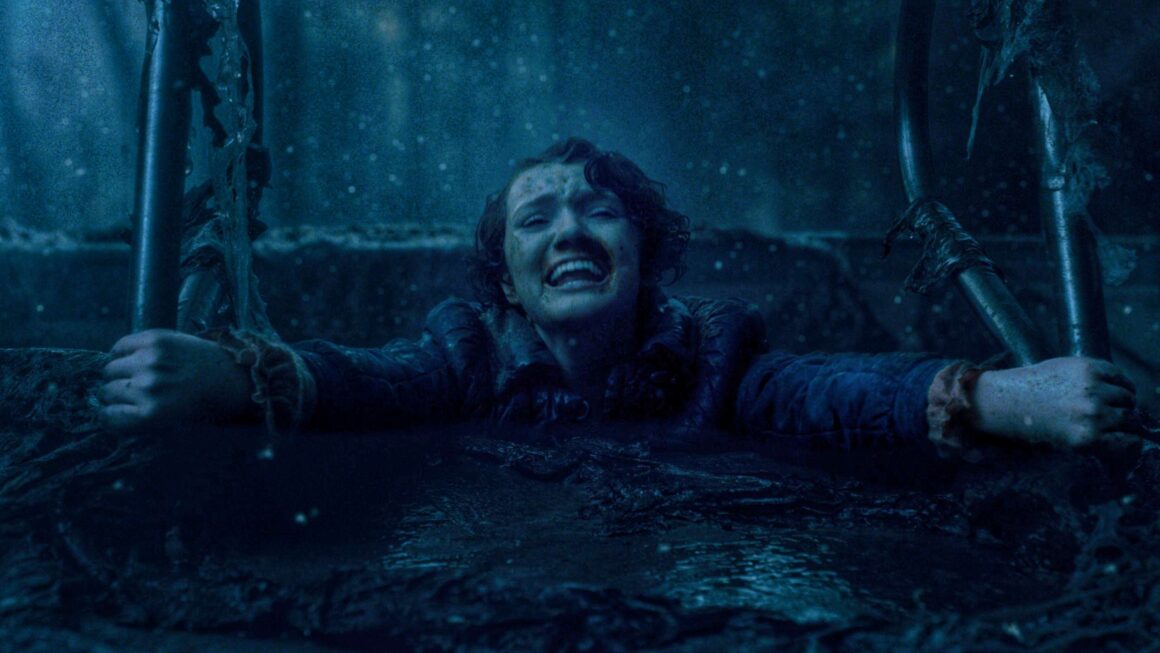 Barb getting dragged into the Upside Down in Stranger Things