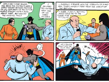 Batman punched Alfred Styker into an acid pit.