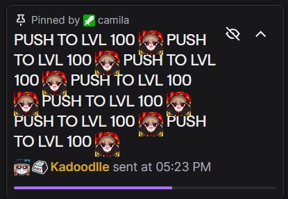 Mod message in Neuro's channel encouraging people to give money to get the hype train to level 100.