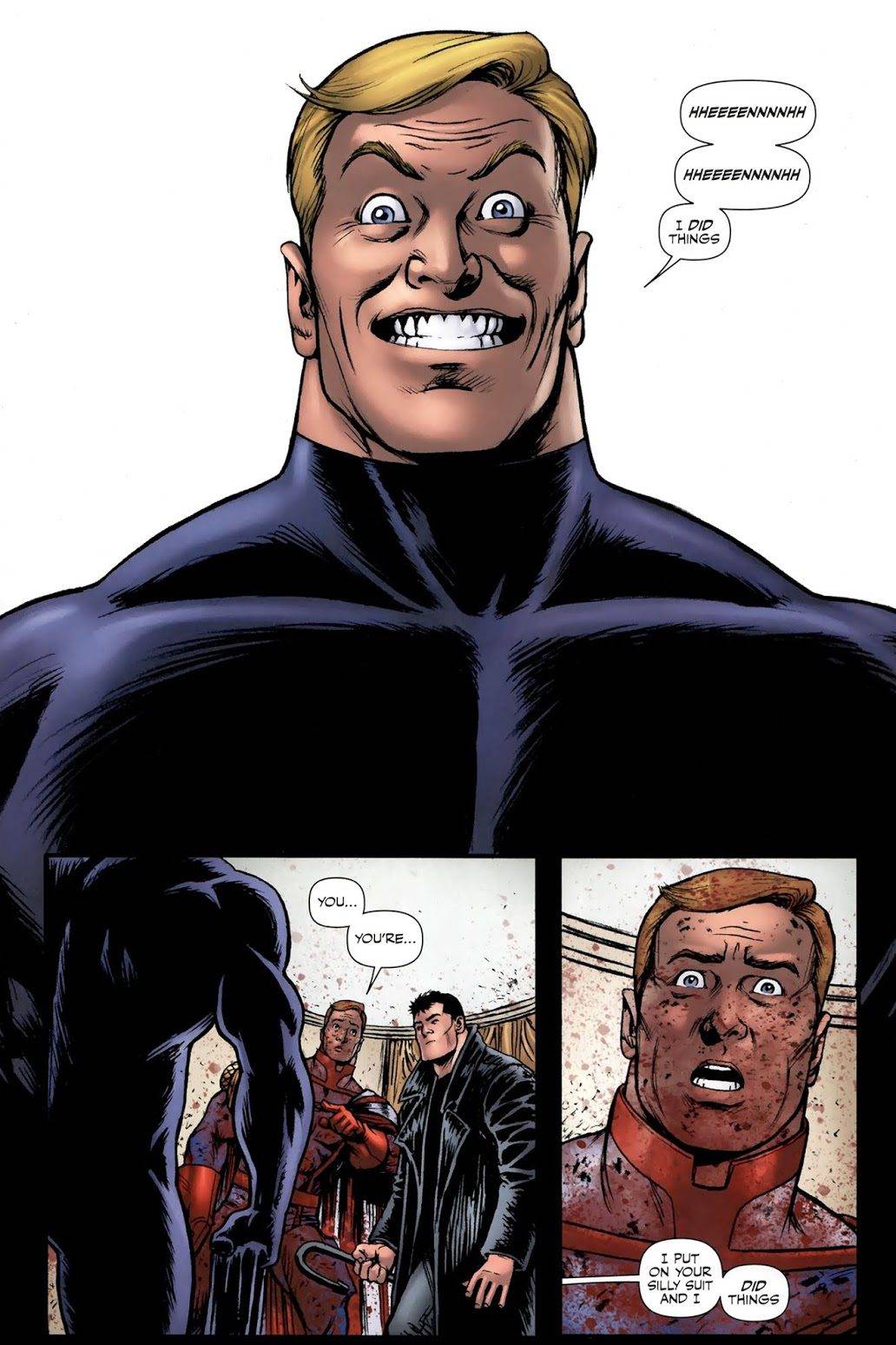 Black Noir confronts Homelander in The Boys comics