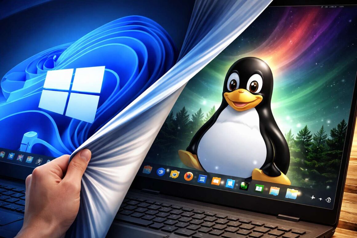 Windows and Linux logos