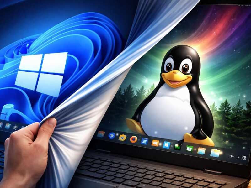 Windows and Linux logos