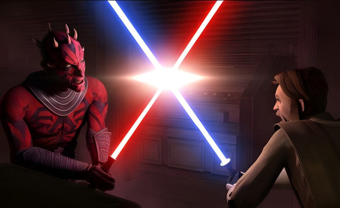 Darth Maul fighting Obi-Wan