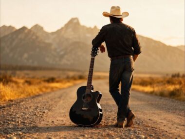 cowboy with a guitar