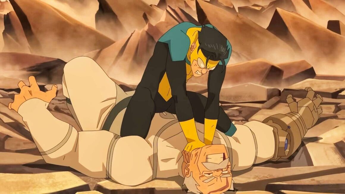 Mark fighting Conquest in Invincible