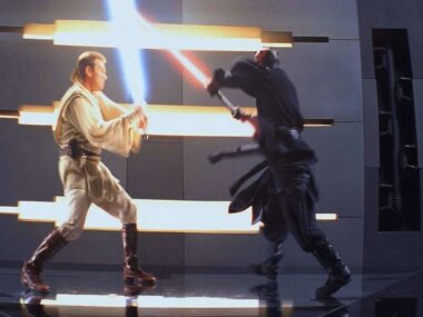 Darth Maul fighting Obi-Wan Kenobi