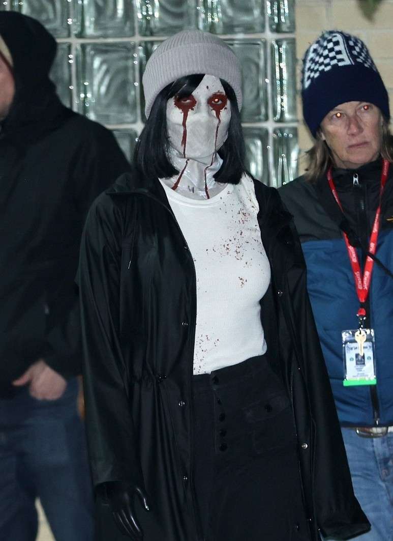 Margarita Levieva dressed as Lady Muse while filming Season 3 of Daredevil: Born Again.