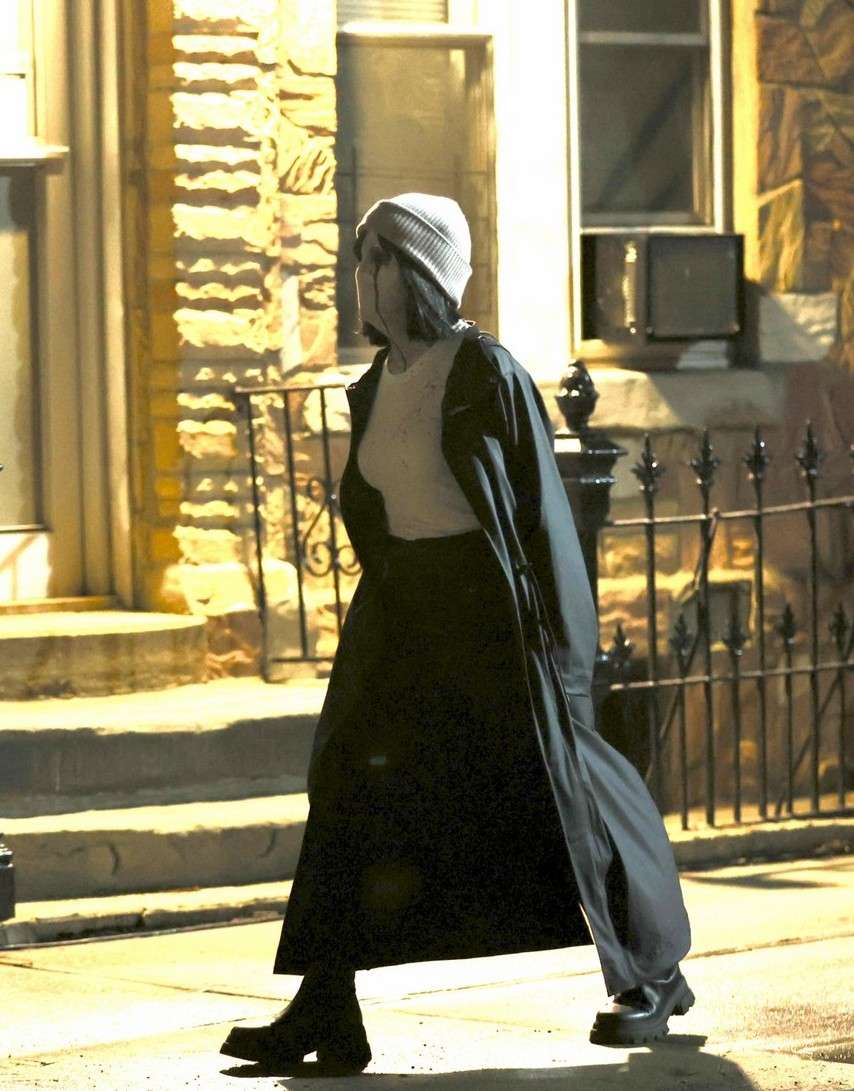 Margarita Levieva dressed as Lady Muse while filming Season 3 of Daredevil: Born Again.