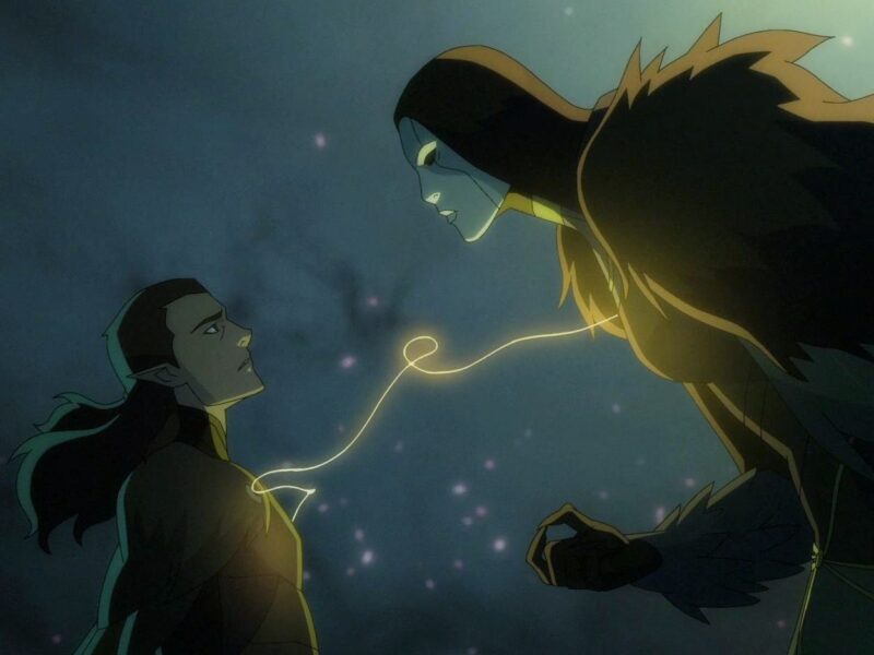 Vax with the Matron of Ravens from The Legend of Vox Machina