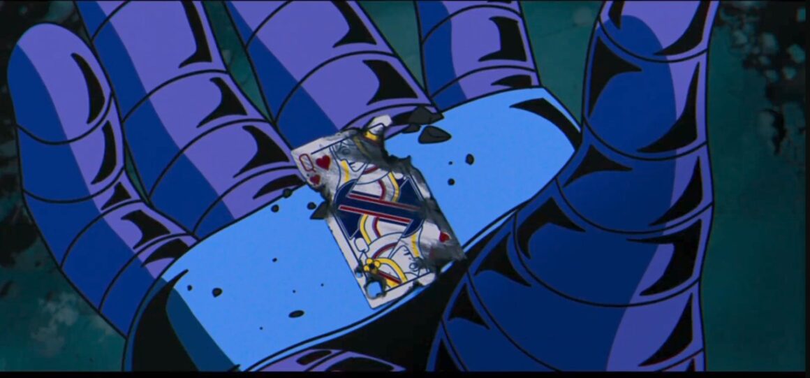 Apocalypse holding one of Gambit’s playing cards in X-Men 97