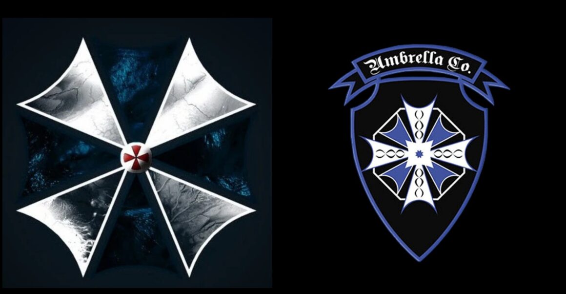 from left to right, neo umbrella logo and blue umbrella logo