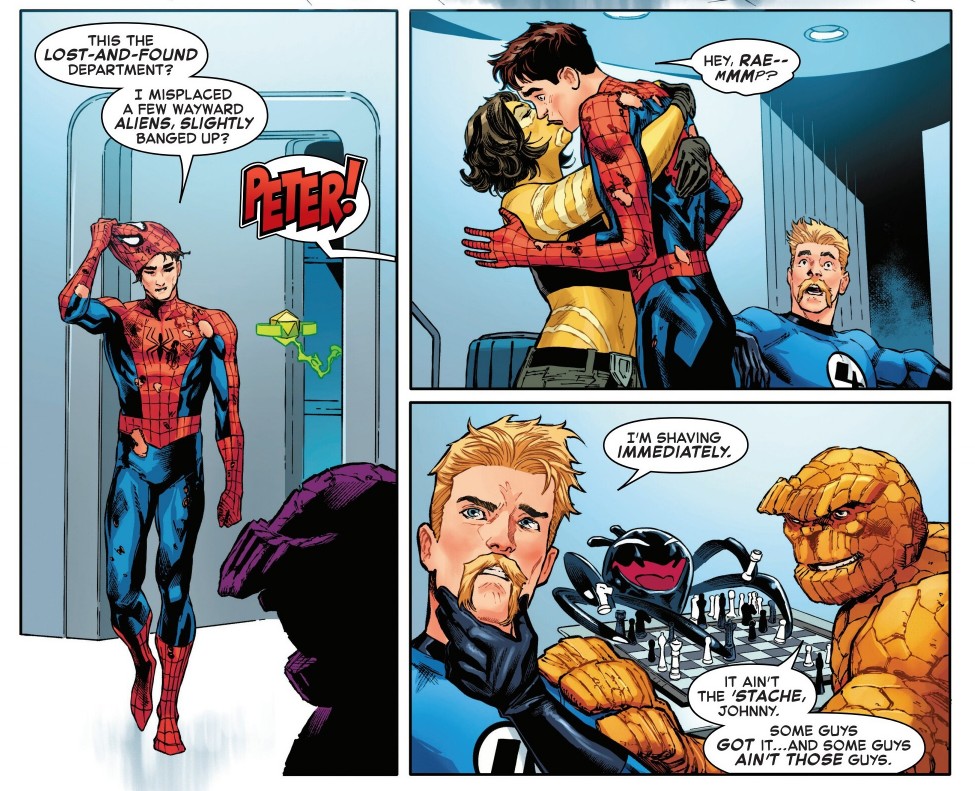 Raelith kisses Peter Parking in the Amazing Spider-Man