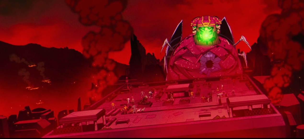 Wild Sentinel targeting mutants on a rooftop in X-Men '97