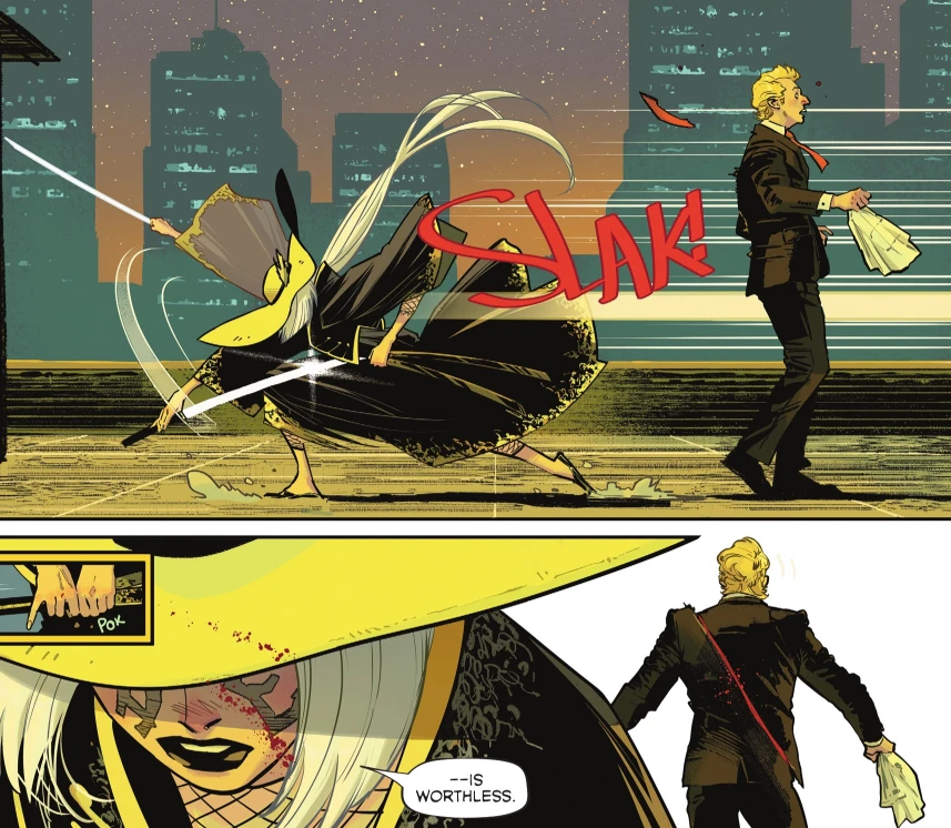 Ojo kills Mr. Blake in Batman v4 #11