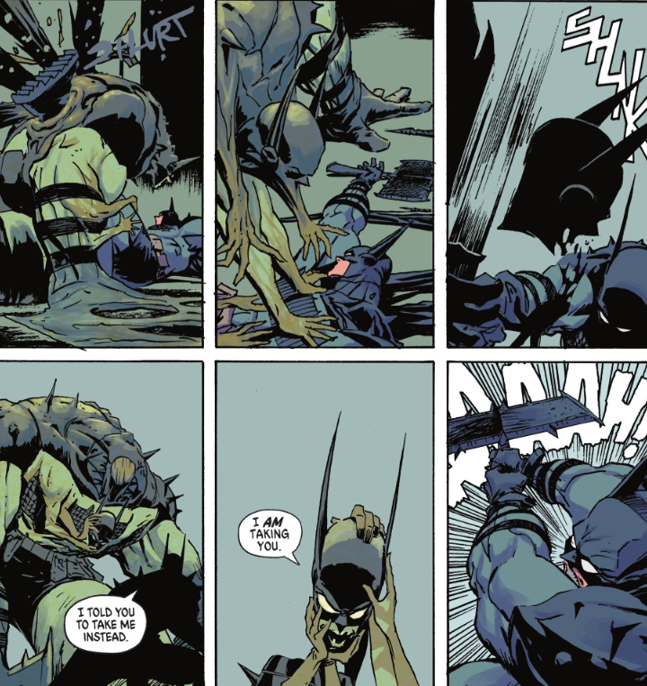 Batman fighting Clayface 