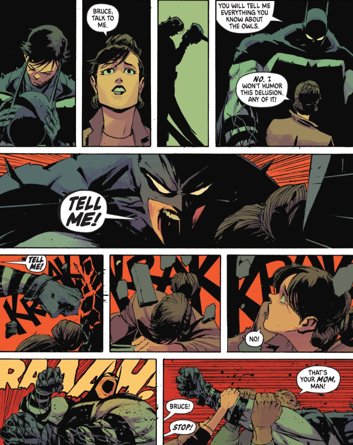 Bruce confronts his mother Martha