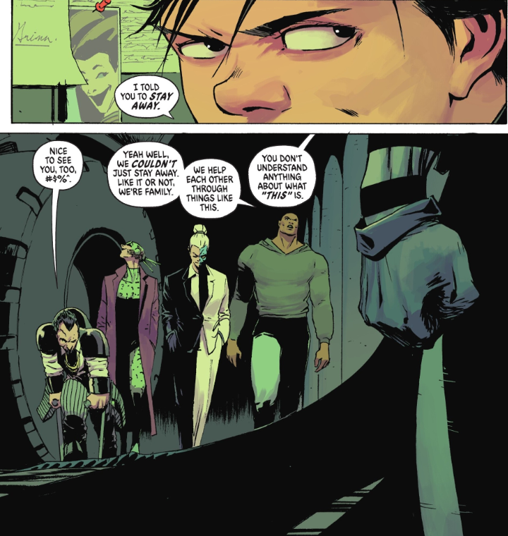 Bruce Wayne with his childhood friends