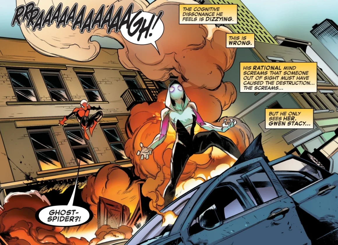 Gwen causing chaos in Amazing Spider-Man #35