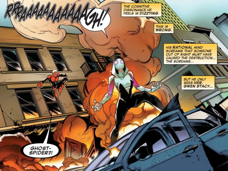 Gwen causing chaos in Amazing Spider-Man #35